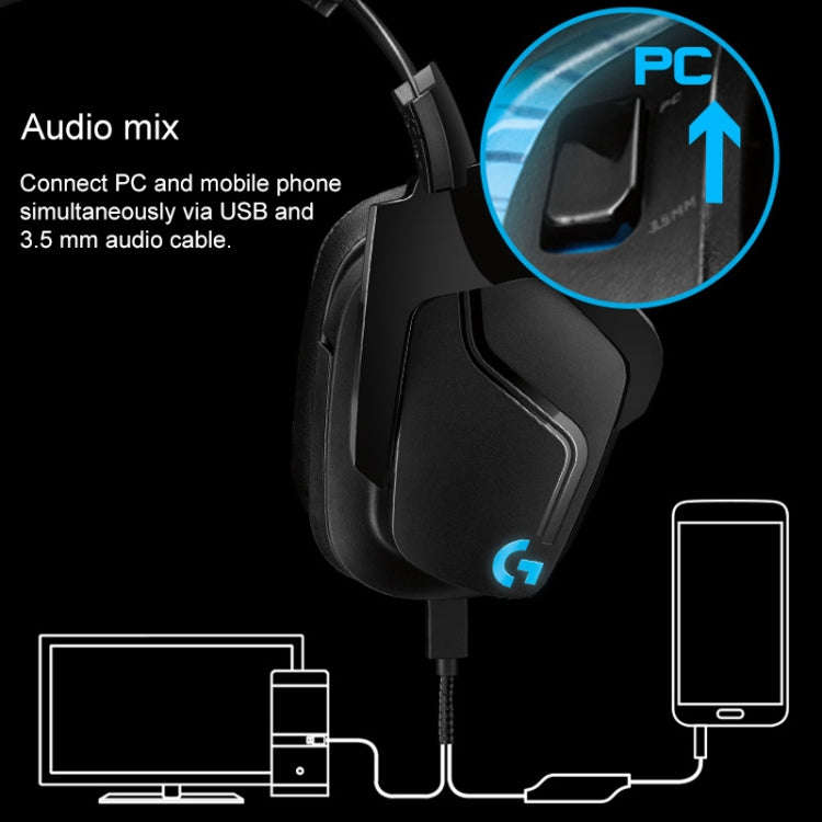 Logitech G633S Dolby 7.1 Surround Sound Stereo Colorful Lighting Noise Reduction Competition Gami...
