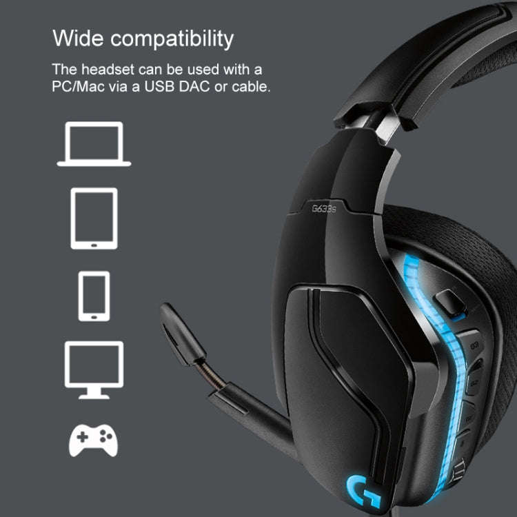 Logitech G633S Dolby 7.1 Surround Sound Stereo Colorful Lighting Noise Reduction Competition Gami...