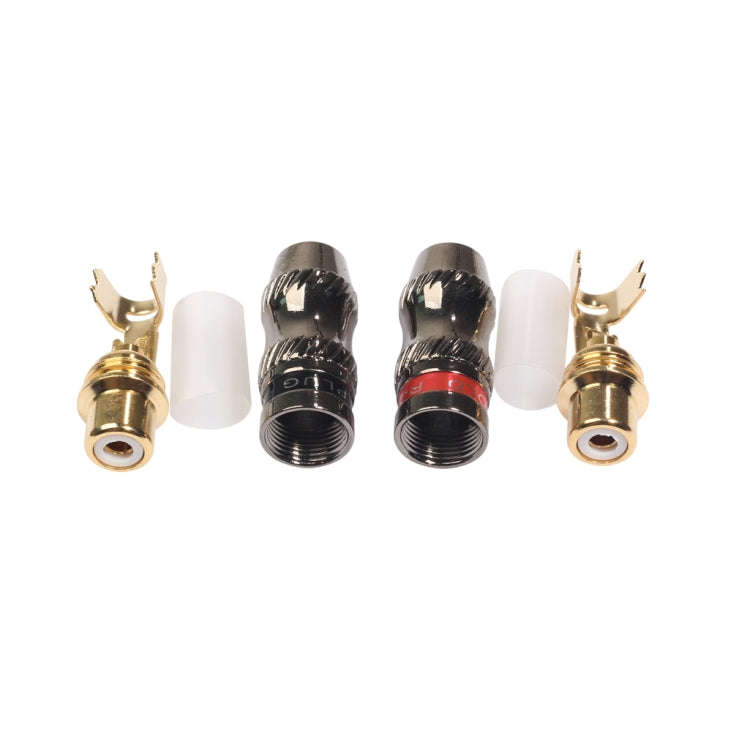 REXLIS TR026-1 2 PCS RCA Female Plug Audio Jack Gold Plated Adapter for DIY Audio Cable & Video c...