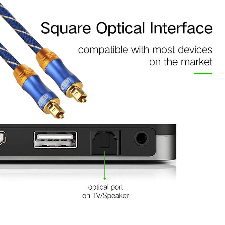 EMK LSYJ-A 8m OD6.0mm Gold Plated Metal Head Toslink Male to Male Digital Optical Audio Cable