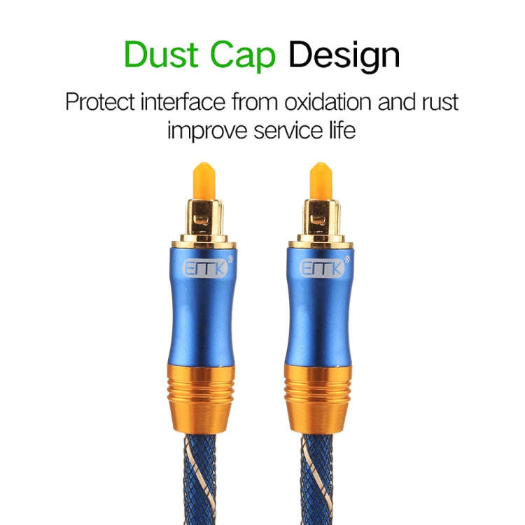 EMK LSYJ-A 30m OD6.0mm Gold Plated Metal Head Toslink Male to Male Digital Optical Audio Cable