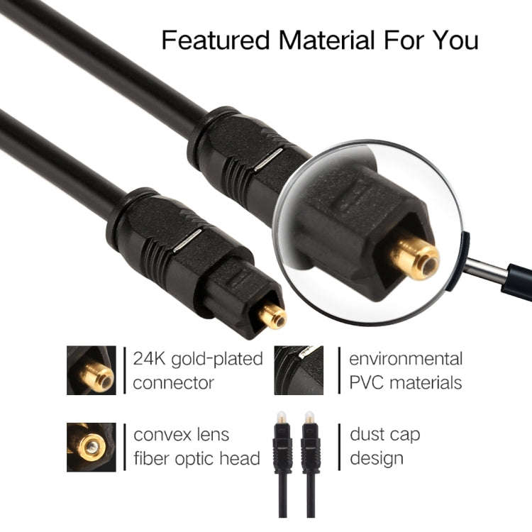 EMK 2m OD4.0mm Toslink Male to Male Digital Optical Audio Cable