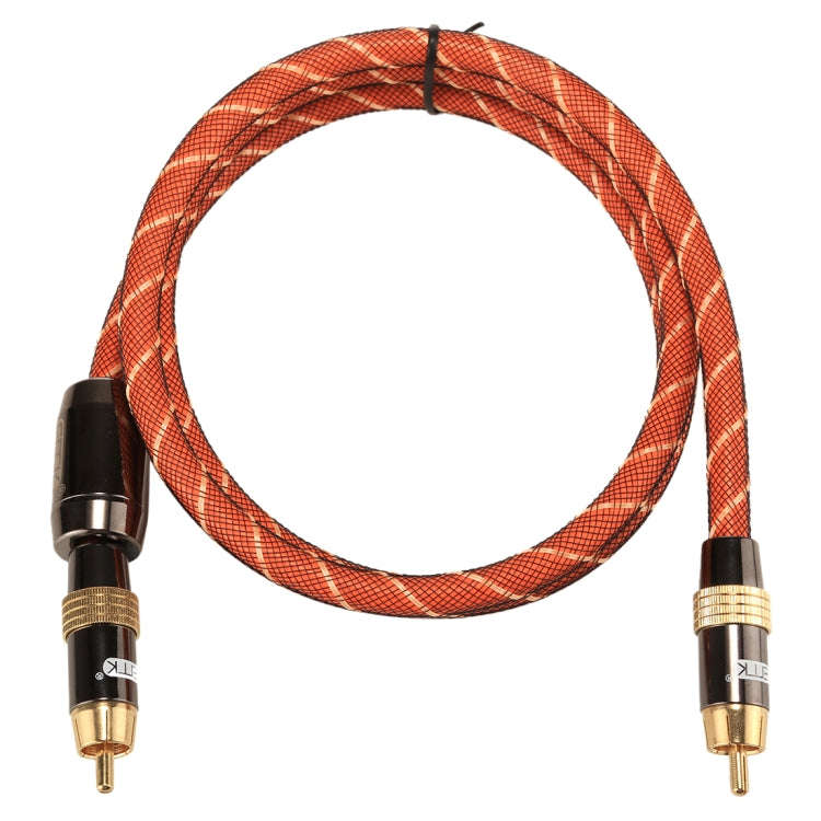 EMK TZ/A 1m OD8.0mm Gold Plated Metal Head RCA to RCA Plug Digital Coaxial Interconnect Cable Aud...