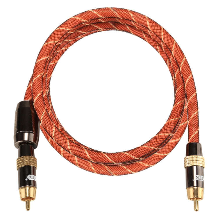 EMK TZ/A 1.5m OD8.0mm Gold Plated Metal Head RCA to RCA Plug Digital Coaxial Interconnect Cable A...