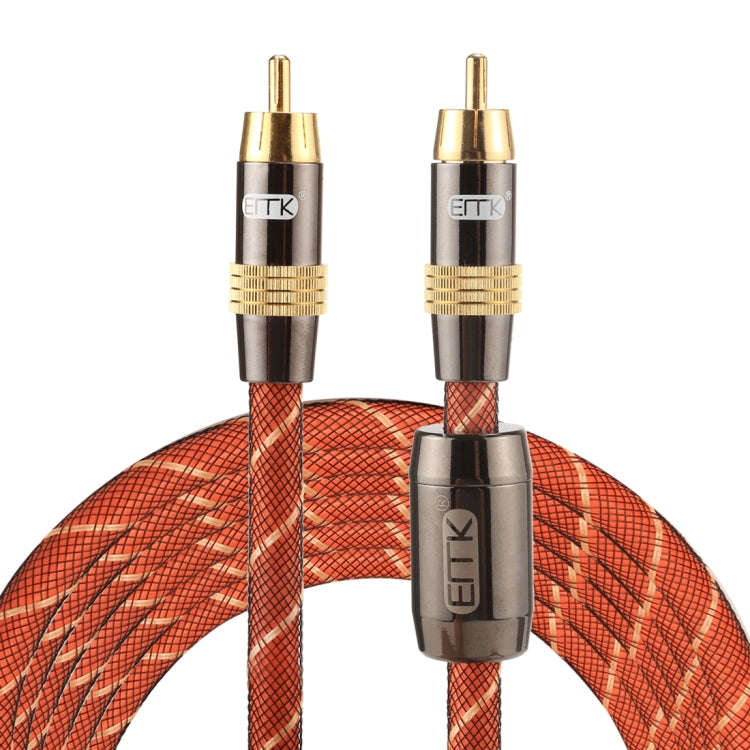 EMK TZ/A 3m OD8.0mm Gold Plated Metal Head RCA to RCA Plug Digital Coaxial Interconnect Cable Aud...