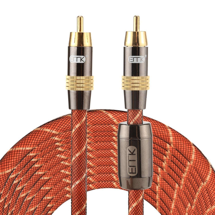 EMK TZ/A 8m OD8.0mm Gold Plated Metal Head RCA to RCA Plug Digital Coaxial Interconnect Cable Aud...