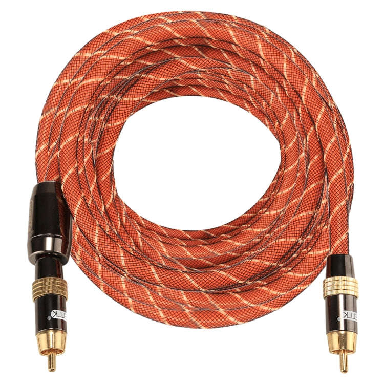 EMK TZ/A 8m OD8.0mm Gold Plated Metal Head RCA to RCA Plug Digital Coaxial Interconnect Cable Aud...