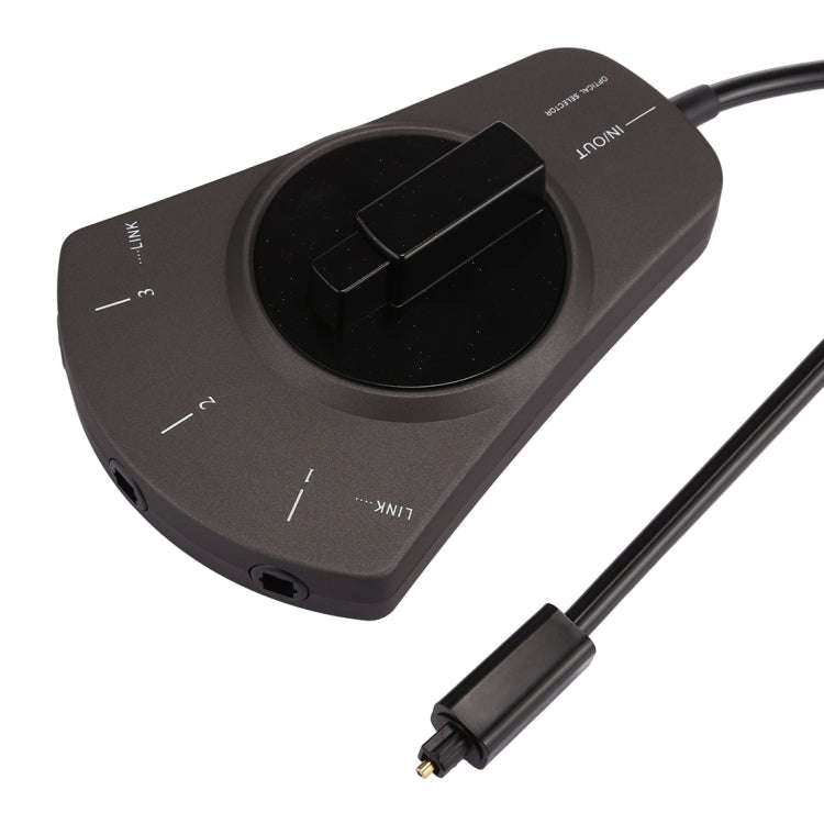 EMK 3 input 1 output Digital Optical Audio Switcher with Toslink Selector Switch for MD / DVD / V...