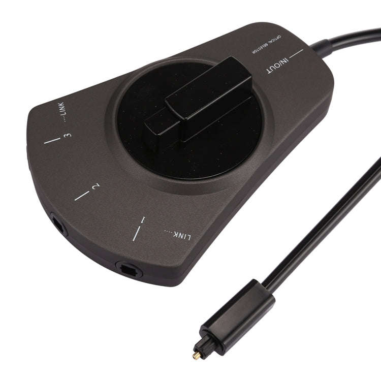 EMK 3 input 1 output Digital Optical Audio Switcher with Toslink Selector Switch for MD / DVD / V...