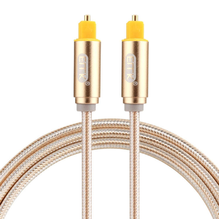 EMK 1m OD4.0mm Gold Plated Metal Head Woven Line Toslink Male to Male Digital Optical Audio Cable...