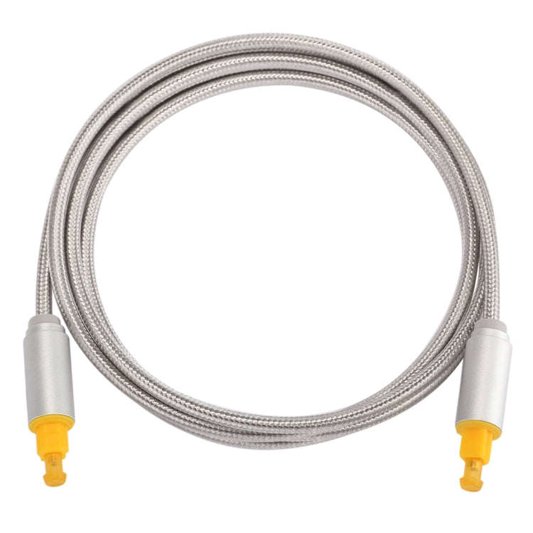 EMK 1.5m OD4.0mm Gold Plated Metal Head Woven Line Toslink Male to Male Digital Optical Audio Cab...