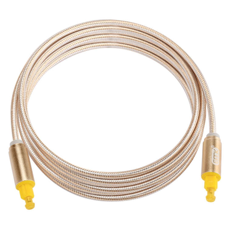 EMK 2m OD4.0mm Gold Plated Metal Head Woven Line Toslink Male to Male Digital Optical Audio Cable...