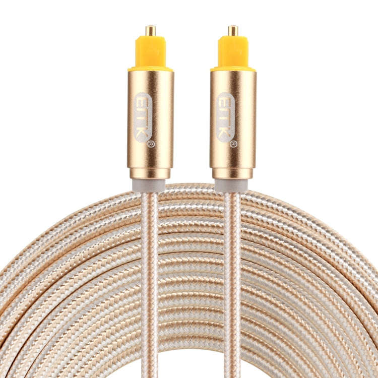 EMK 5m OD4.0mm Gold Plated Metal Head Woven Line Toslink Male to Male Digital Optical Audio Cable...