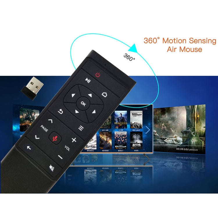 MT12 2.4G Air Mouse Remote Control with Fidelity Voice Input & IR Learning for PC & Android TV Bo...