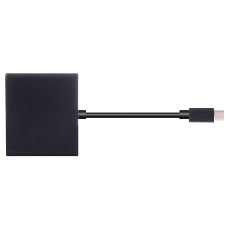 USB-C / Type-C 3.1 Male to USB-C / Type-C 3.1 Female & HDMI Female & USB 3.0 Female Adapter(Black)