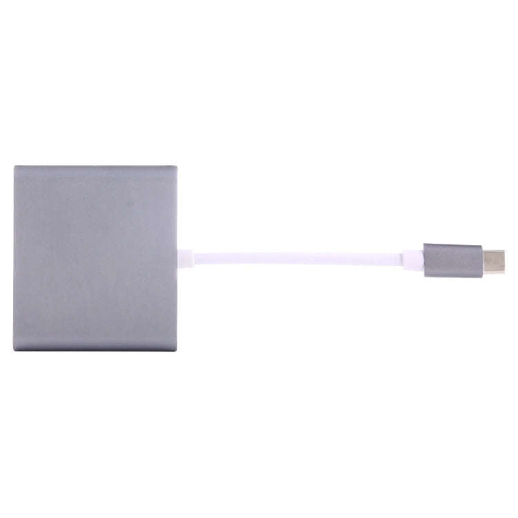 USB-C / Type-C 3.1 Male to USB-C / Type-C 3.1 Female & HDMI Female & USB 3.0 Female Adapter(Grey)
