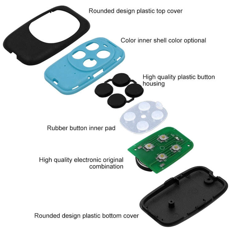 Colorful Four-Key Copying Remote Garage Door Gate Wireless Remote Control 433MHZ Copy Key Cloning...