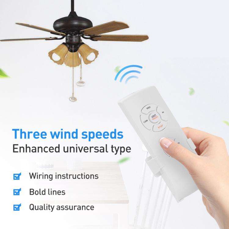 Universal Ceiling Fan Lamp Remote Control Kit 85-265V Timing Wireless Control Switch Adjusted Win...