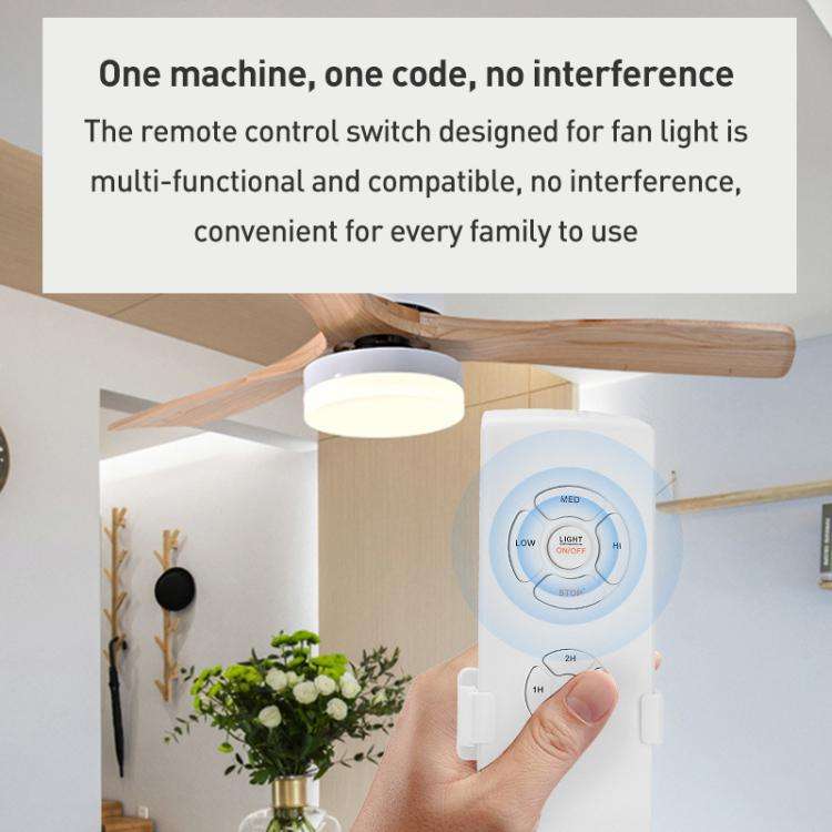 Universal Ceiling Fan Lamp Remote Control Kit 85-265V Timing Wireless Control Switch Adjusted Win...