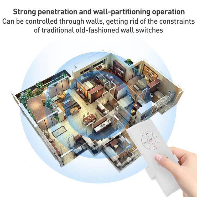 Universal Ceiling Fan Lamp Remote Control Kit 85-265V Timing Wireless Control Switch Adjusted Win...