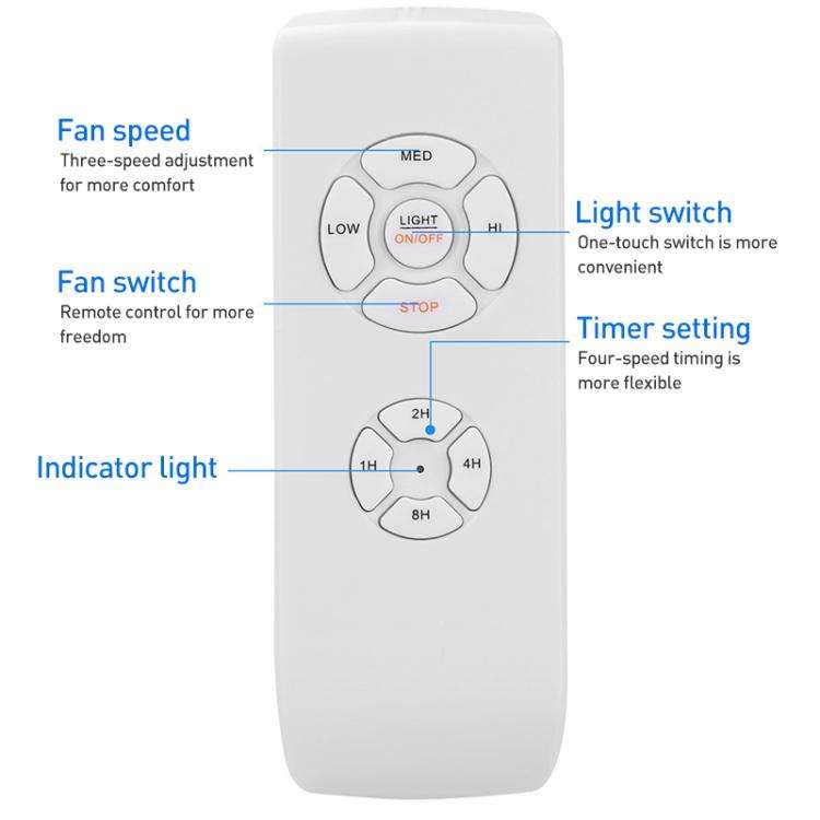 Universal Ceiling Fan Lamp Remote Control Kit 85-265V Timing Wireless Control Switch Adjusted Win...