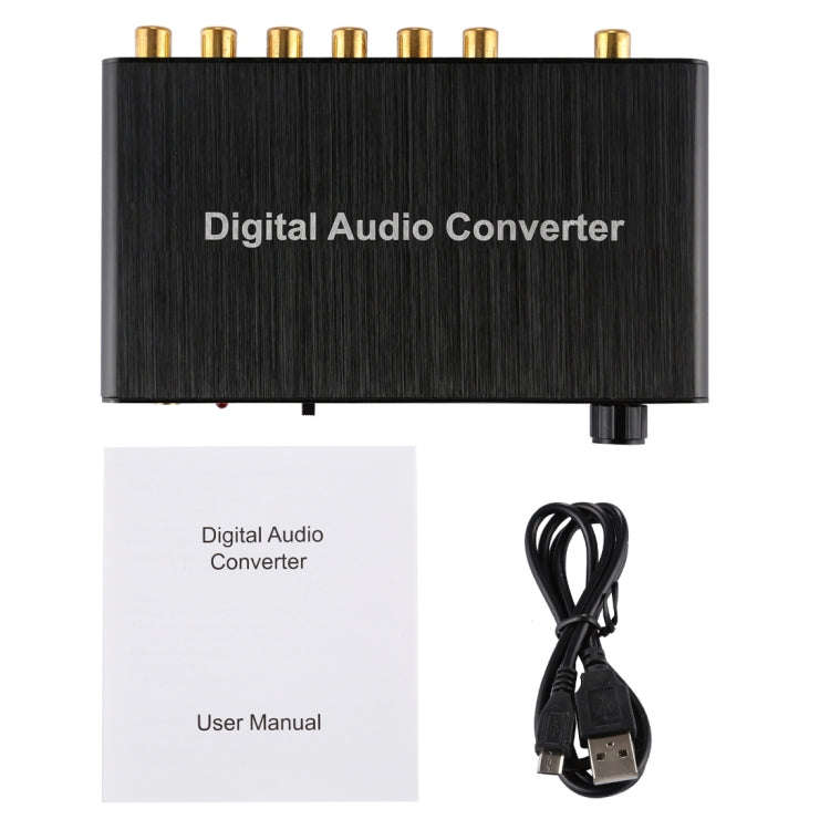 2CH Digital Audio Decoder Converter with Optical Toslink SPDIF Coaxial for Home Theater / PS4 / P...
