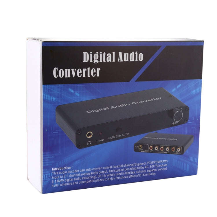 2CH Digital Audio Decoder Converter with Optical Toslink SPDIF Coaxial for Home Theater / PS4 / P...