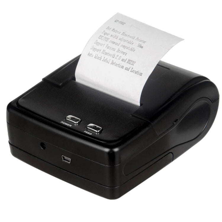 QS-5802 Portable 58mm Bluetooth Receipt 8-pin Matrix Printer(Black)