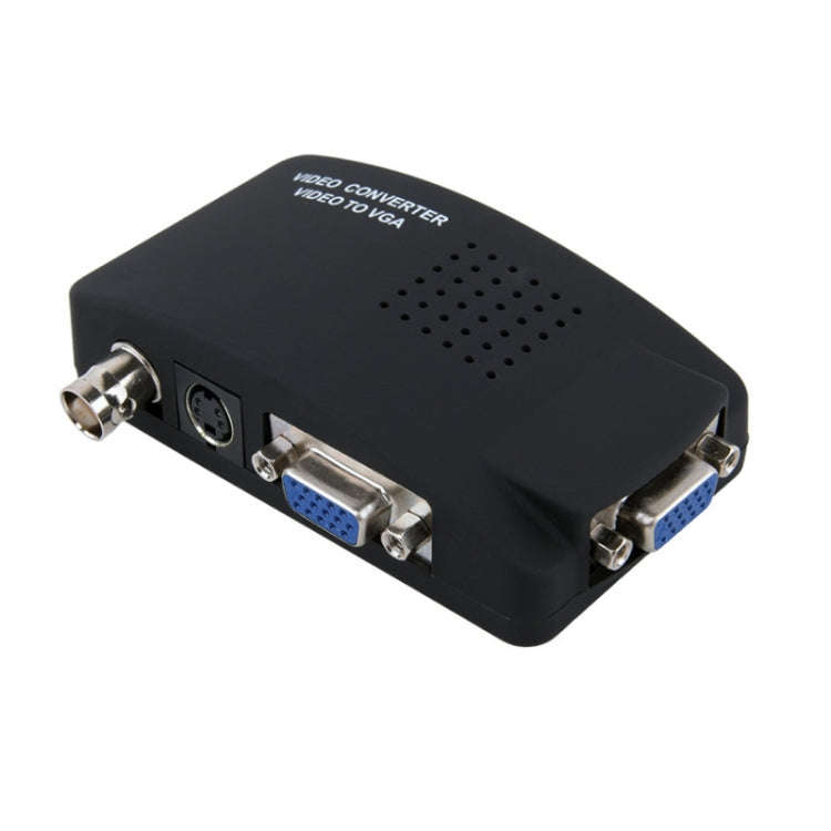 HOWEI HW-2404 BNC / S-Video to VGA Video Converter(Black)