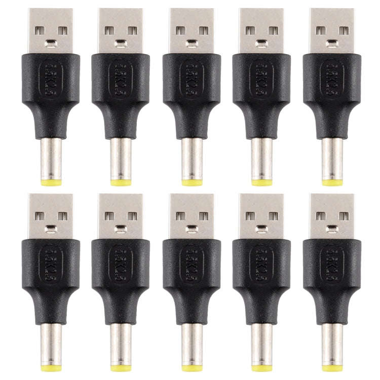 10 PCS 5.5 x 2.5mm Male to USB 2.0 Male DC Power Plug Connector