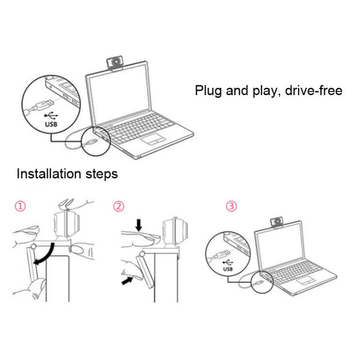 Aoni A30 Beauty FHD 1080P Smart IPTV WebCam Teleconference Teaching Live Broadcast Computer Camer...