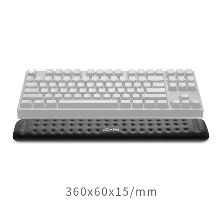 Mechanical Keyboard Wrist Rest Memory Foam Mouse Pad, Size : M (Black)