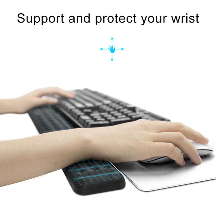 Mechanical Keyboard Wrist Rest Memory Foam Mouse Pad, Size : L (Black)