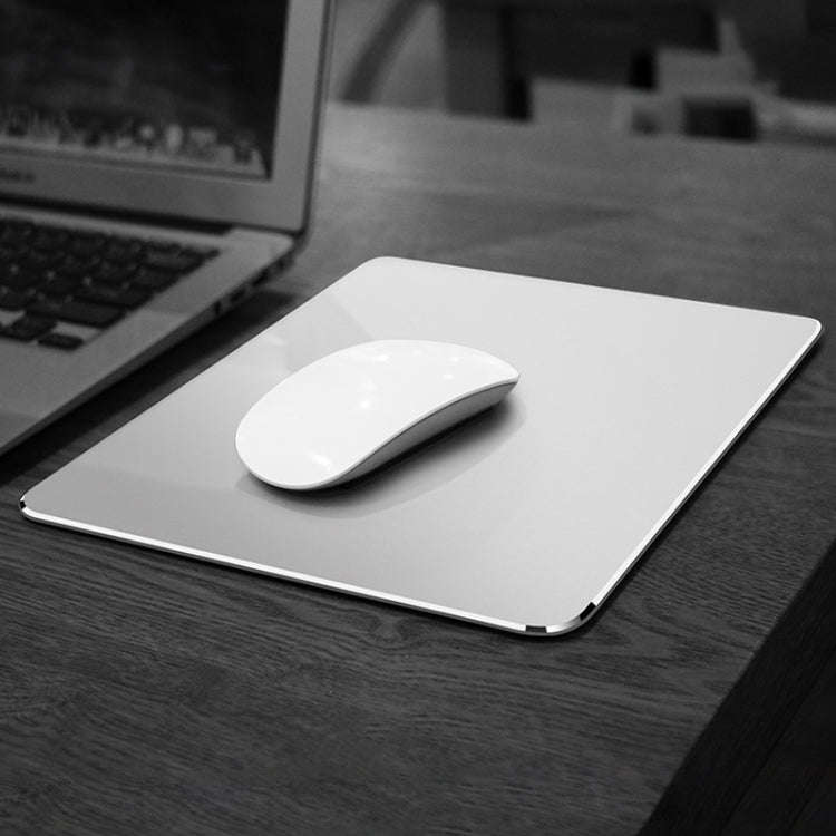 Aluminum Alloy Double-sided Non-slip Mat Desk Mouse Pad, Size : M(Grey)
