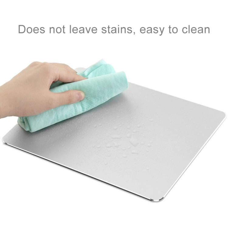 Aluminum Alloy Double-sided Non-slip Mat Desk Mouse Pad, Size : L(Black)