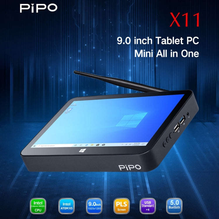 PiPo X11 TV Box Style Tablet Mini PC, 3GB+64GB, 9.0 inch Windows 10 Intel Celeron N4020 Quad Core...