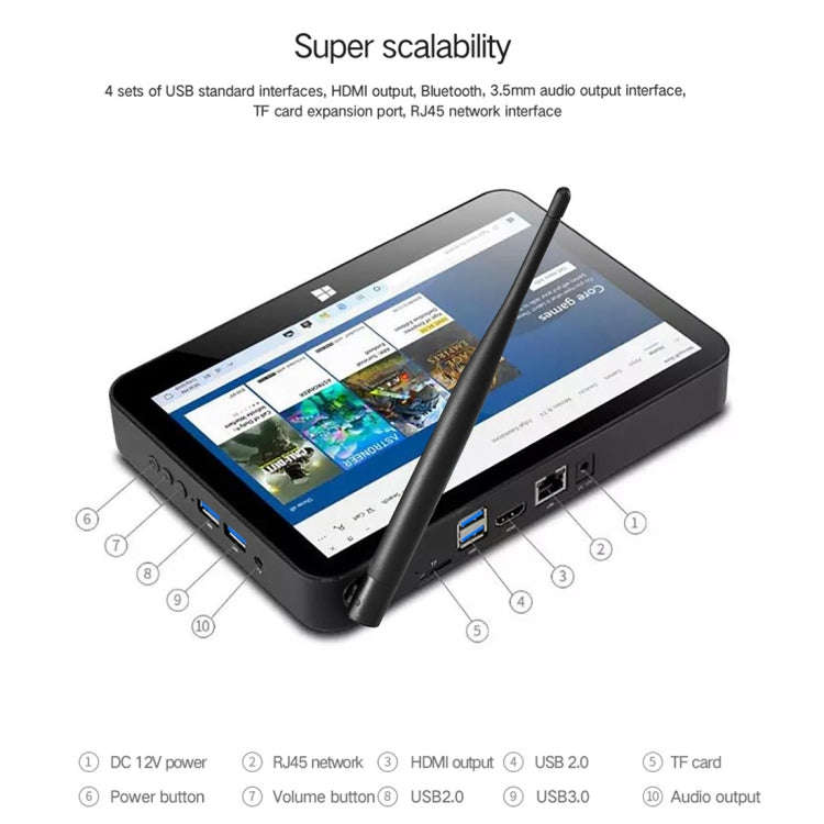 PiPo X11 TV Box Style Tablet Mini PC, 3GB+64GB, 9.0 inch Windows 10 Intel Celeron N4020 Quad Core...