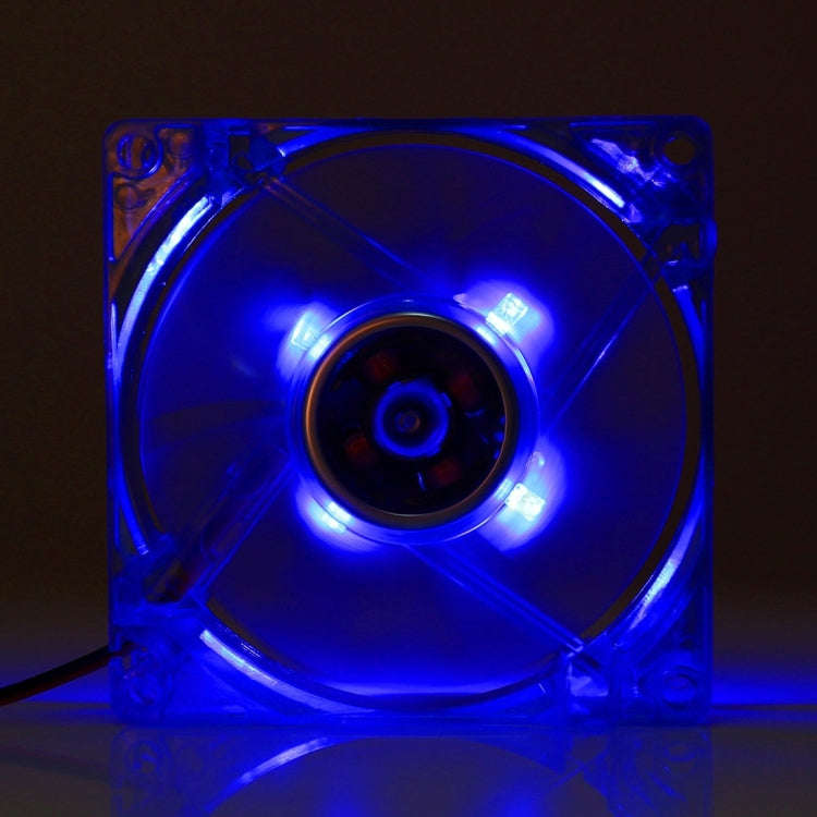 8025 4 Pin DC 12V 0.18A Computer Case Cooler Cooling Fan with LED Light, Random Color Delivery , ...