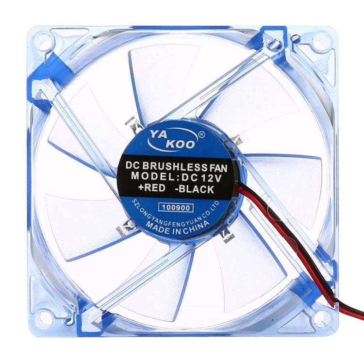 8025 4 Pin DC 12V 0.18A Computer Case Cooler Cooling Fan with LED Light, Random Color Delivery , ...