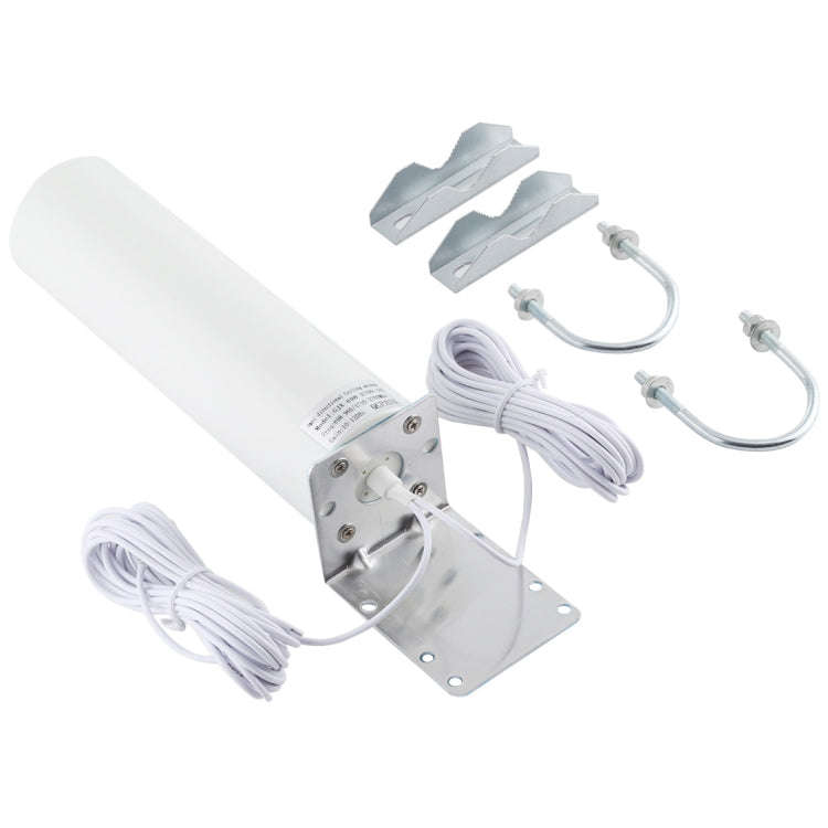 4G LTE WiFi 12DBi Omni External Barrel Antenna with CRC9 Male(White)