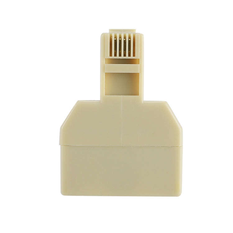 RJ11 Dual Ports Desktop Telephone Extension Cable Extender Connector Adapter