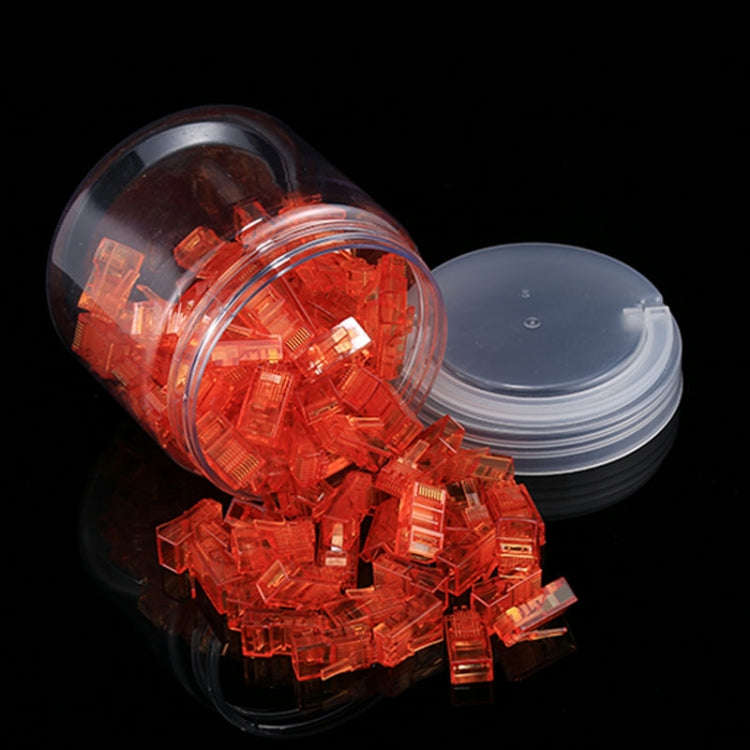 100 PCS Anpwoo Amp01 RJ45 Connector Modular Plug(Orange)