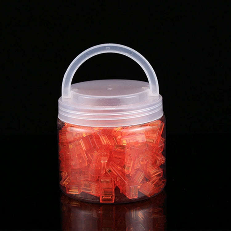 100 PCS Anpwoo Amp01 RJ45 Connector Modular Plug(Orange)