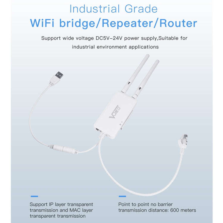 VONETS VAP11S 2.4G Mini Wireless Bridge 300Mbps WiFi Repeater with 2 Antennas