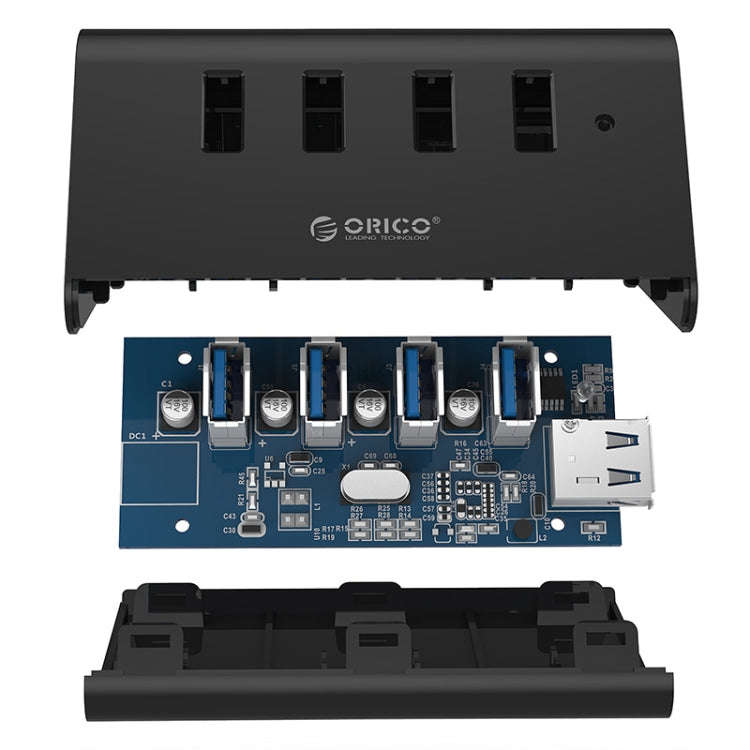 ORICO SHC-U3 ABS Material Desktop 4 Ports USB 3.0 HUB with Phone / Tablet Holder & 1m USB Cable &...