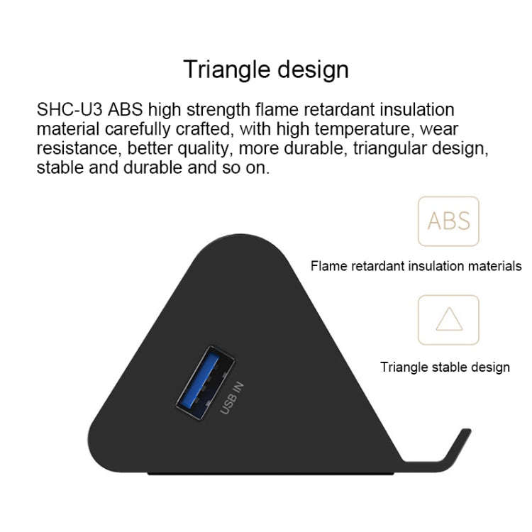 ORICO SHC-U3 ABS Material Desktop 4 Ports USB 3.0 HUB with Phone / Tablet Holder & 1m USB Cable &...