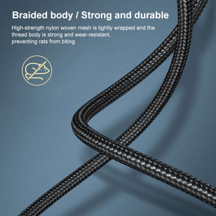 Ugreen Type-C / USB-C to Type-B Printer Nylon Braid Connect Data Cable, Length: 3m