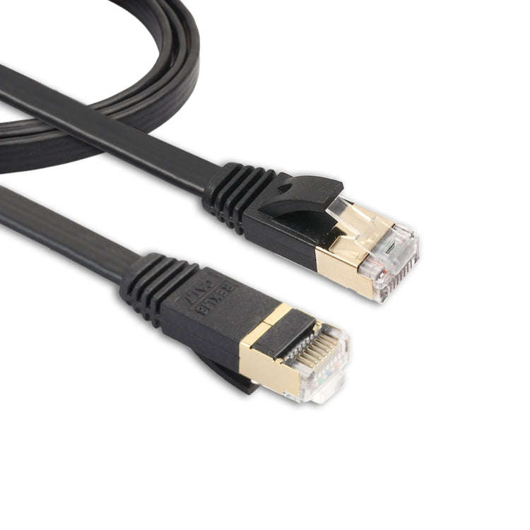 1m CAT7 10 Gigabit Ethernet Ultra Flat Patch Cable for Modem Router LAN Network - Built with Shie...