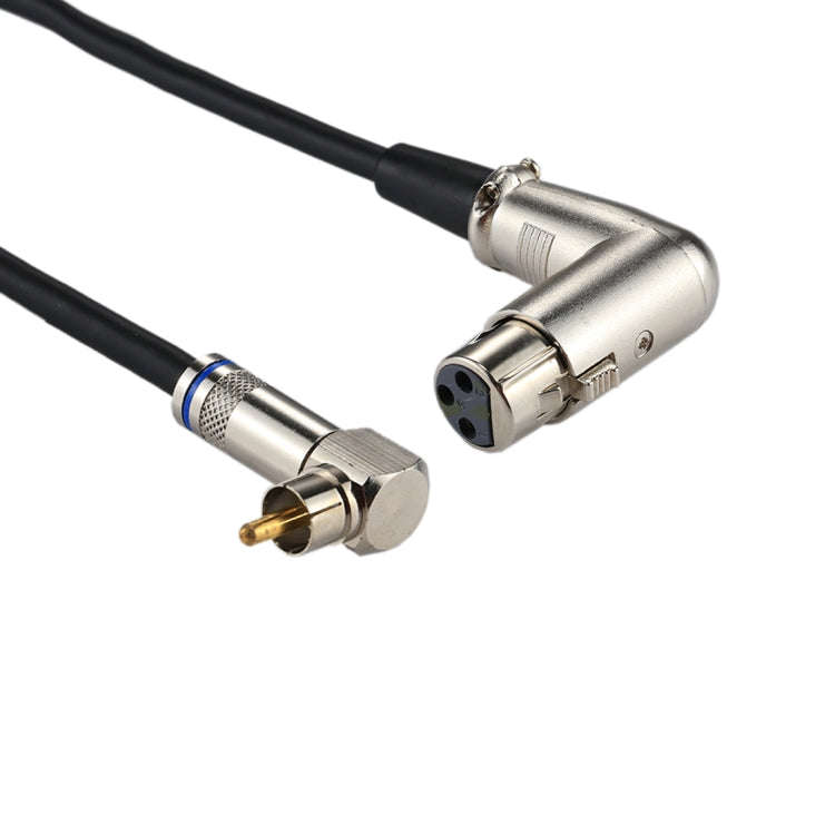 Aluminum Shell RCA Elbow Male to 3 Pin XLR CANNON Elbow Female Audio Connector Adapter for Cable ...