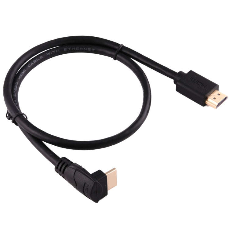 60cm 4K*2K HDMI 2.0 Version High Speed HDMI Cable with Ethernet Right Angle 90 Degree